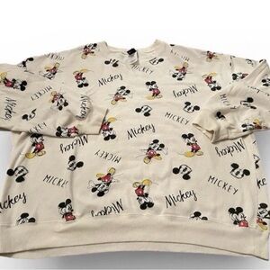 Disney Mickey Mouse White Sweatshirt- see description